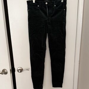 Dark Green Women's Velvet Jeans